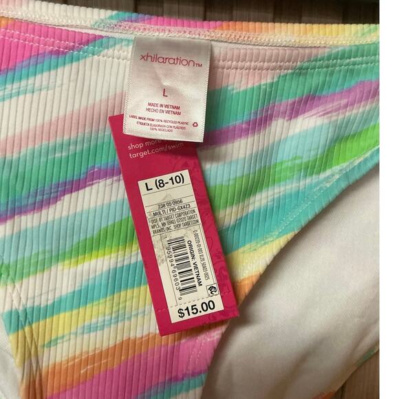 Xhilaration Women’s Multicolor Cheeky Bikini Bottom Size L - Picture 3 of 7